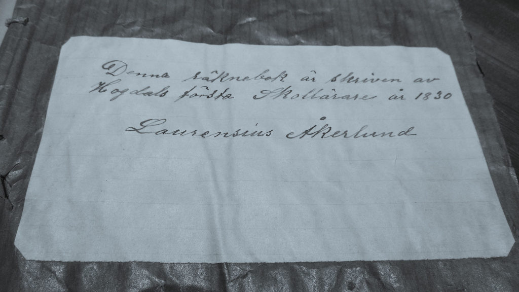 Arkivdokument med Laurentius Åkerlunds namnteckning.